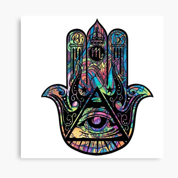 Illuminati Hamsa Canvas Print