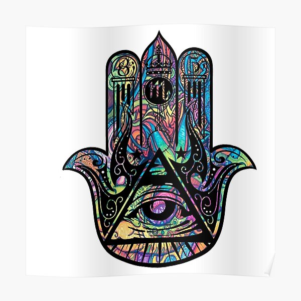 Illuminati Hamsa Poster