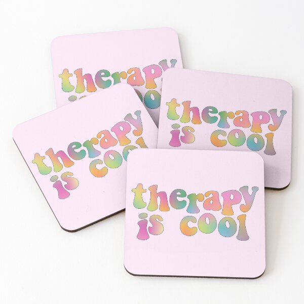 Item preview, Therapy is Cool Bright Gradients designed and sold by Gold Star Creative.