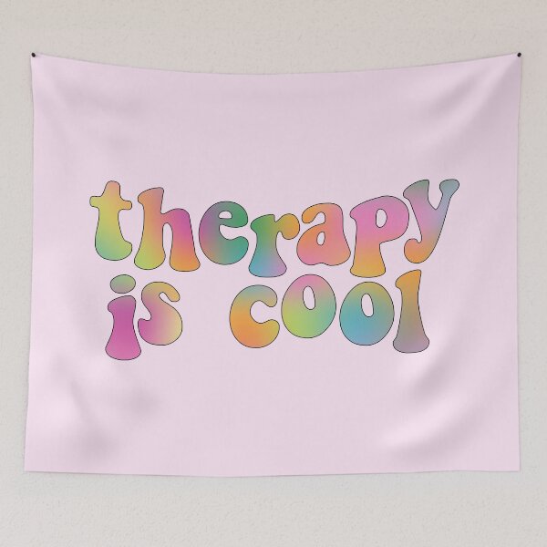 Item preview, Therapy is Cool Bright Gradients designed and sold by Gold Star Creative.