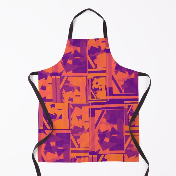 Artikelvorschau, Geometrische Formen Collage Art- Orange & Lila entworfen und verkauft von Designs By YL.