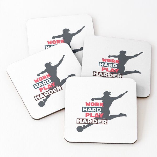 Item preview,  Work Hard Play Harder Female Soccer Player designed and sold by davestees506.