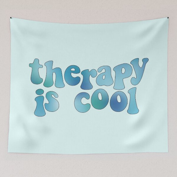 Item preview, Therapy is Cool Blue designed and sold by Gold Star Creative.