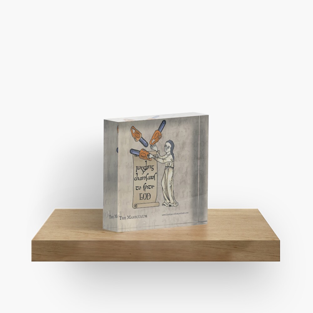Juggling Chainsaws Acrylic Block