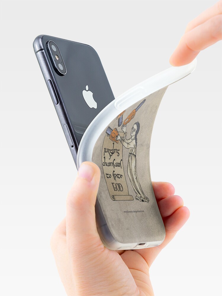 Alternate view of Juggling Chainsaws iPhone Case & Cover