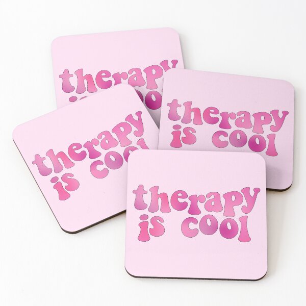 Item preview, Therapy is Cool Pink designed and sold by Gold Star Creative.