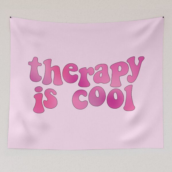 Item preview, Therapy is Cool Pink designed and sold by Gold Star Creative.