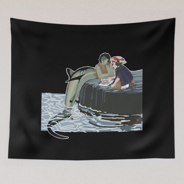 Item preview, Thresher Mermaid and Little Friend designed and sold by thistleandspade.