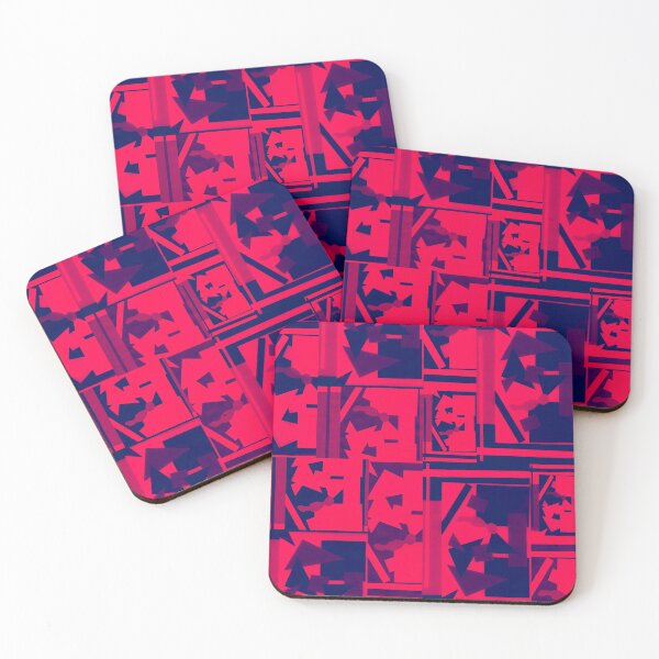 Item preview, Geometric Shapes Collage Art- Red designed and sold by Designs By YL.