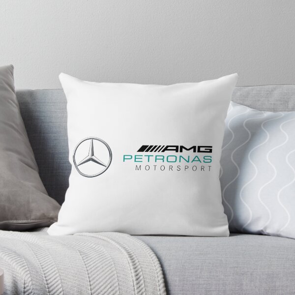 mercedes benz blue Throw Pillow