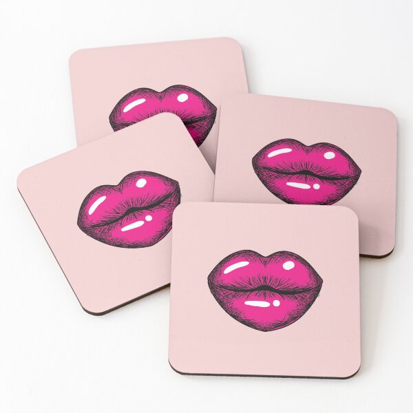 Artikelvorschau, The Kiss Lips Coral Lipstick Cute Kiss Me Status - Coral Lipstick entworfen und verkauft von lodarohit.