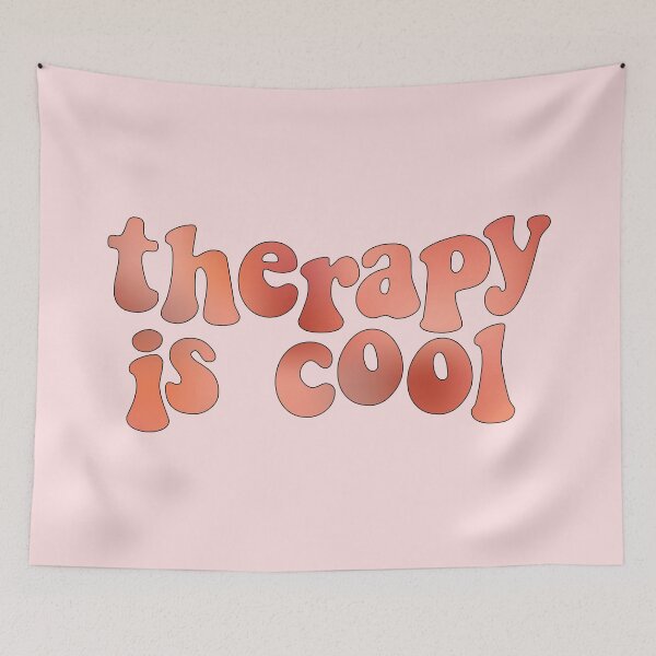 Item preview, Therapy is Cool Red designed and sold by Gold Star Creative.