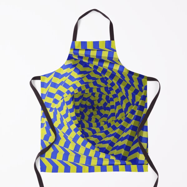 Item preview, Wormhole Blue Yellow Checks Optical Illusion designed and sold by bradm50.