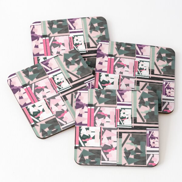Item preview, Geometric Shapes Collage Art- Rose designed and sold by Designs By YL.