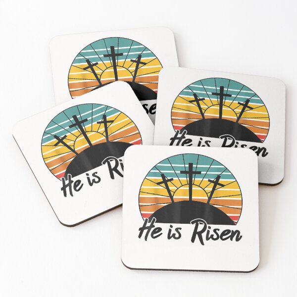 Item preview, 70s Retro He Is Risen Jesus Christian Cross Religious Easter T-Shirt designed and sold by Lukifo-Driven.