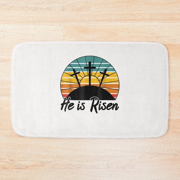 Artikelvorschau, 70s Retro He Is Risen Jesus Christian Cross Religious Easter T-Shirt entworfen und verkauft von Lukifo-Driven.