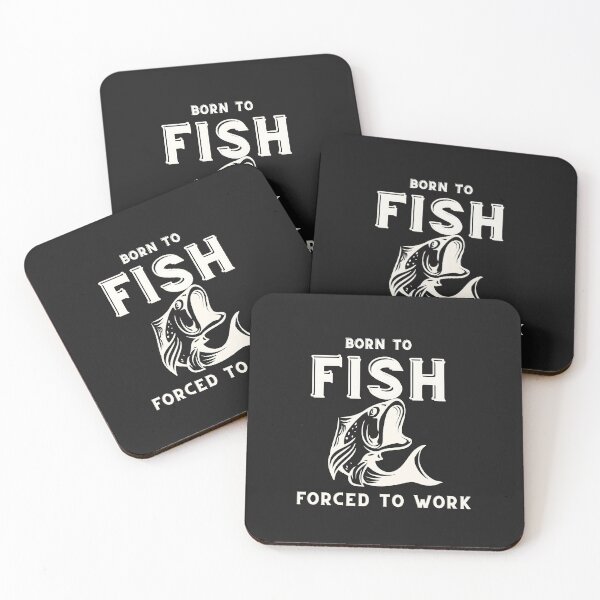 Item preview, Born to fish forced to work designed and sold by Gallery-yuuna .