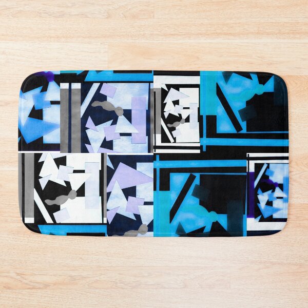 Item preview, Geometric Shapes Collage Art- The Blues designed and sold by Designs By YL.