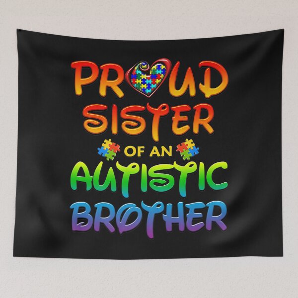 Item preview, Autism Awareness Wear Proud Sister Of Brother Men Women Premium T-Shirt designed and sold by Lukifo-Driven.