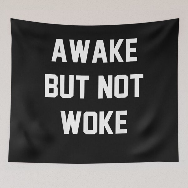 Item preview, Awake but not woke, sleeping funny T-Shirt designed and sold by Lukifo-Driven.