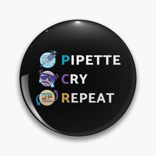 Item preview, Pipette Cry Repeat PCR DNA Design designed and sold by Zit-Zat-Zot.