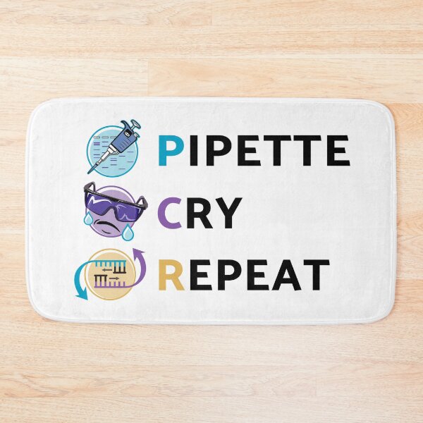 Item preview, Pipette Cry Repeat PCR DNA Design designed and sold by Zit-Zat-Zot.