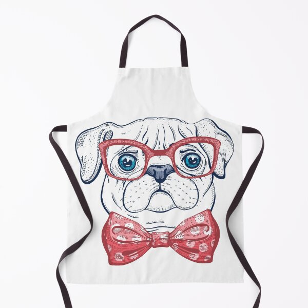 Item preview, Cute Pug Illustration with Glasses designed and sold by Kids-Playground.