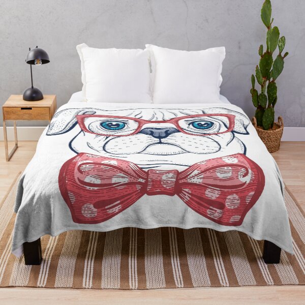 Item preview, Cute Pug Illustration with Glasses designed and sold by Kids-Playground.