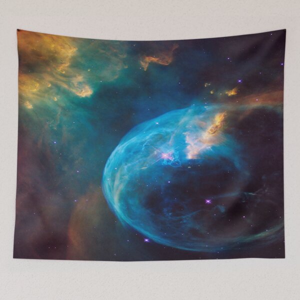 Item preview, Bubble nebula, teal blue hot massive star designed and sold by August-E.