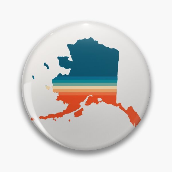 Item preview, Alaska State Retro Map designed and sold by Texterns.