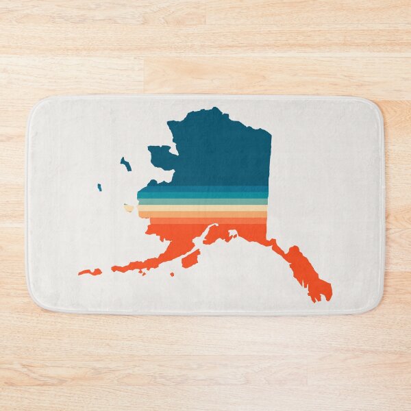 Item preview, Alaska State Retro Map designed and sold by Texterns.