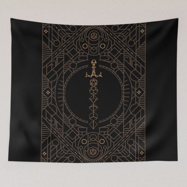 Item preview, Polyhedral Dice Sword Vintage Minimalist Geometry designed and sold by pixeptional.