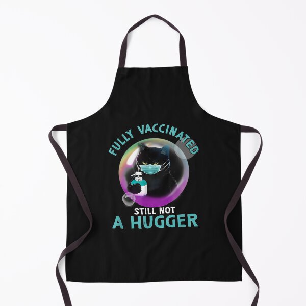 Item preview, Fully Vaccinated Still Not A Hugger Black Cat Face Mask T-Shirt designed and sold by Lukifo-Driven.