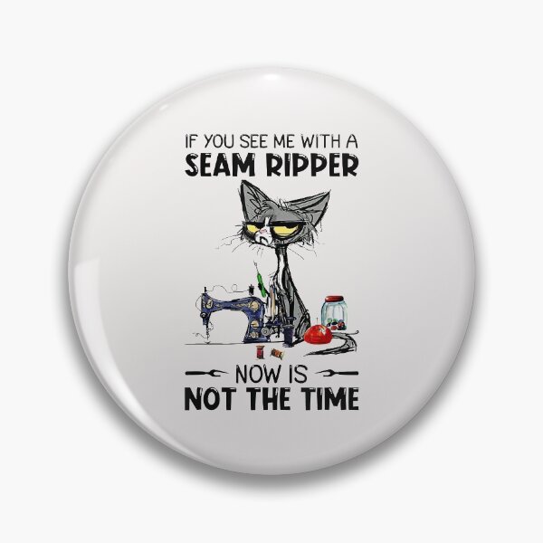 Item preview, Funny Sewing If You See Me A Seam Ripper Black Cat T-Shirt designed and sold by Lukifo-Driven.