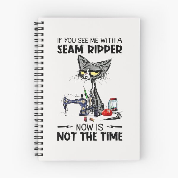 Item preview, Funny Sewing If You See Me A Seam Ripper Black Cat T-Shirt designed and sold by Lukifo-Driven.