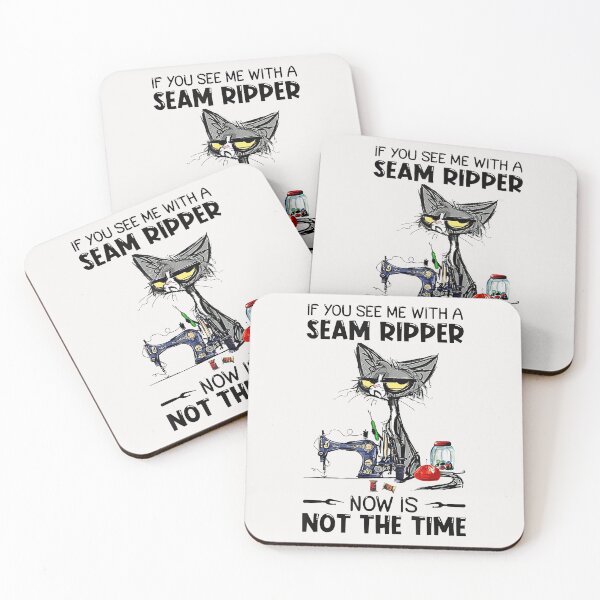 Item preview, Funny Sewing If You See Me A Seam Ripper Black Cat T-Shirt designed and sold by Lukifo-Driven.
