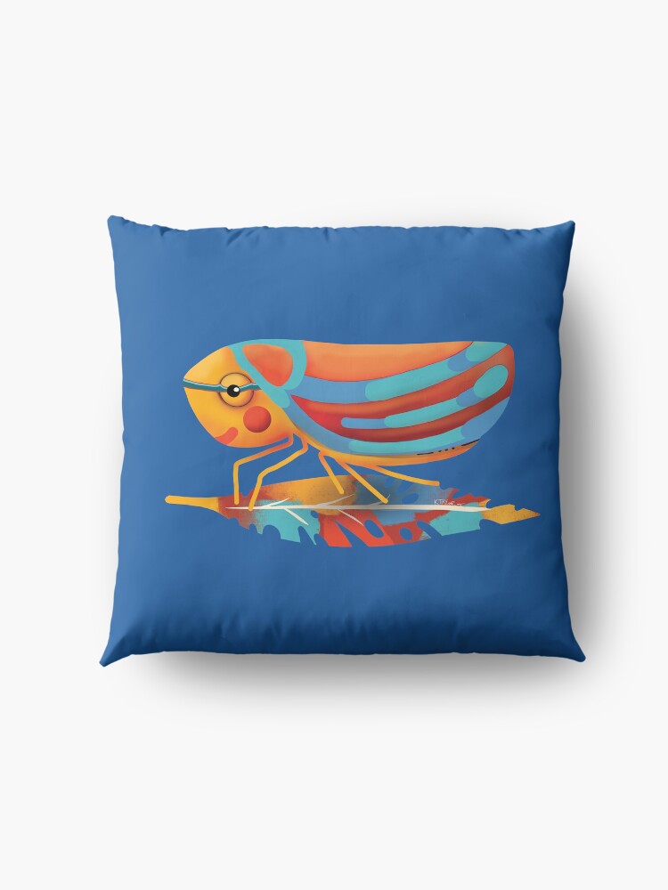 Alternate view of Candy-striped Leafhopper Floor Pillow