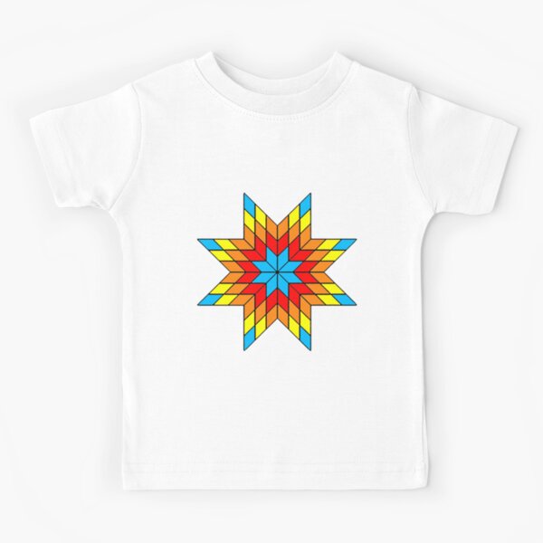 Vista previa del artículo con la obra « Diseño de Starburst nativo americano Azul cielo / Color fuego - Fondo blanco», diseñado y vendido por JMWCD.