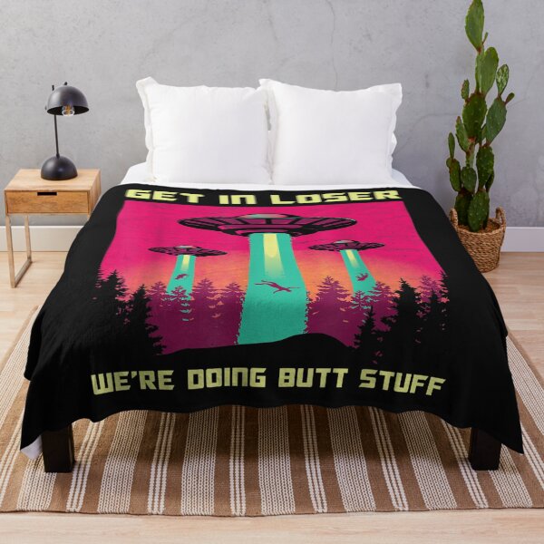 Item preview, Get in Loser We're Doing Butt Stuff Area 69 UFO Alien theme T-Shirt designed and sold by Lukifo-Driven.