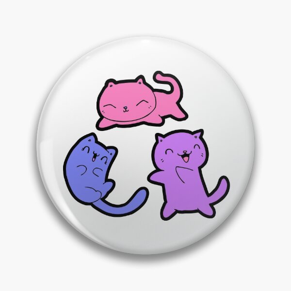 Item preview, Cute Pastel Discreet Bisexual Purride Cats  designed and sold by meicha.