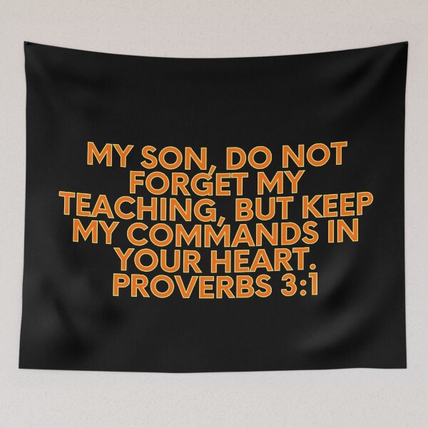 Item preview, Bible Verse Proverbs 3:1 designed and sold by Prayingwarrior.