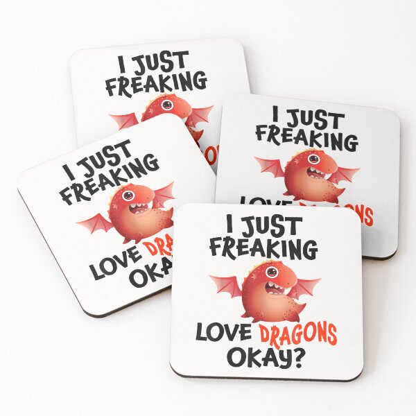 Item preview, I Just Freaking Love Dragons Ok_ _ Dragon Lover _ Dragons T-Shirt designed and sold by Lukifo-Driven.