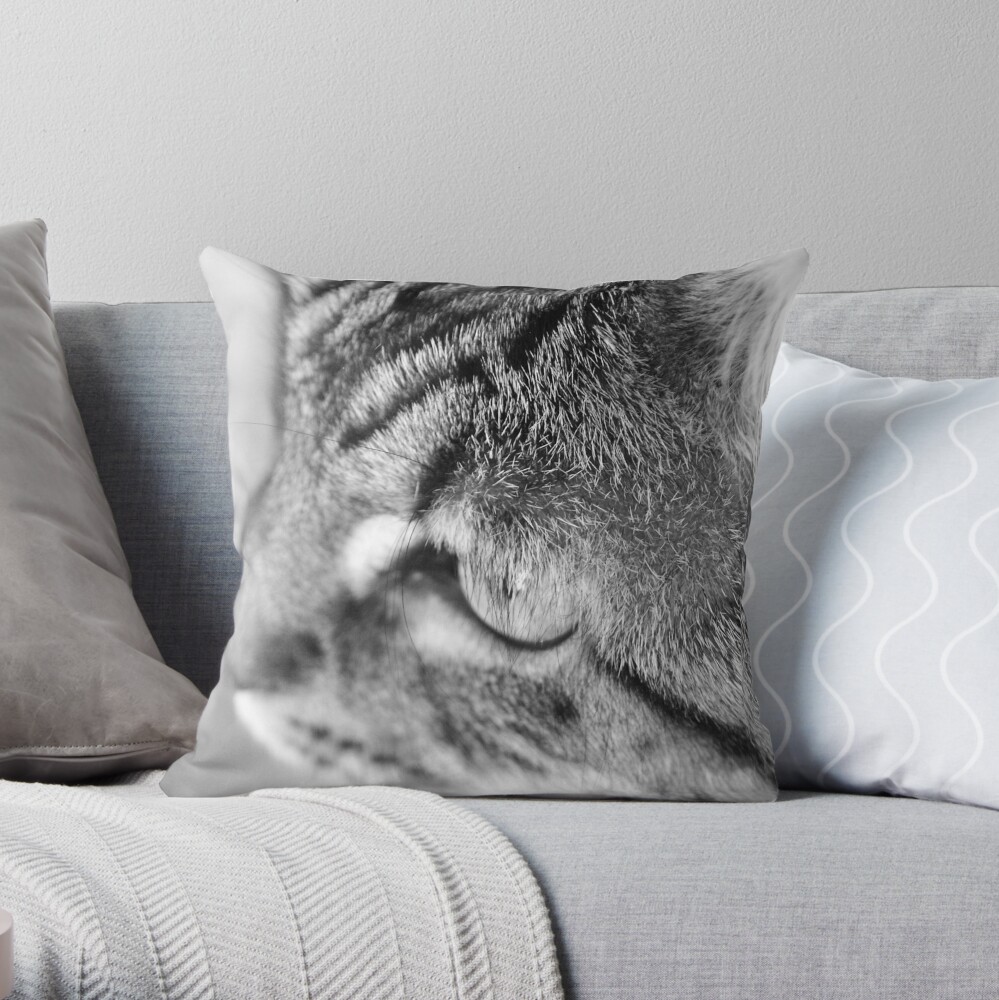 Miss Mona Throw Pillow