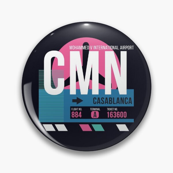 Item preview, Casablanca, Morocco (CMN) Airport Code Baggage Tag designed and sold by SLAG-Creative.