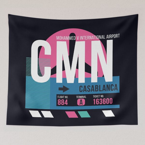 Item preview, Casablanca, Morocco (CMN) Airport Code Baggage Tag designed and sold by SLAG-Creative.