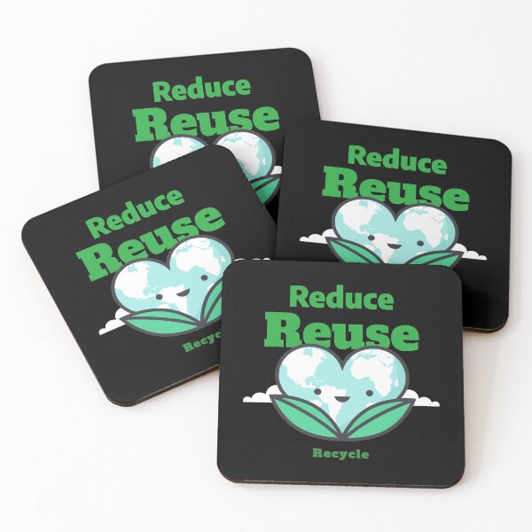 Item preview, Reduce, Reuse, Recycle Protect The Earth On Black Background designed and sold by UncleStuScience.
