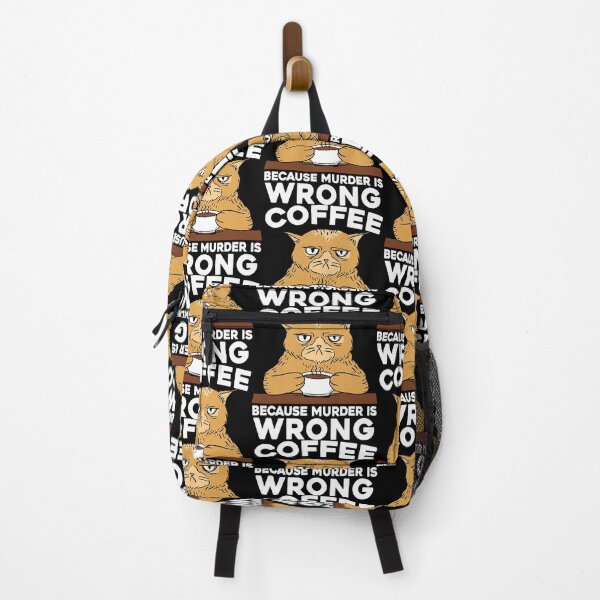 Item preview, Coffee Because Murder Is Wrong Cat Lover Caffeine  designed and sold by LachDari.