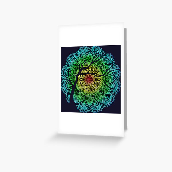 Item preview, Bohemian mandala tree shadow mandala scrubs  designed and sold by linhkaphung.