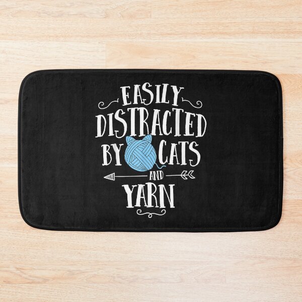 Artikelvorschau, Easily Distracted By Cats And Yarn Knitting Yarn Crochet entworfen und verkauft von Borhala23234.