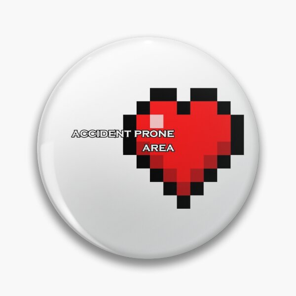 Item preview, Accident Prone Area - Heart designed and sold by LegendaryVortex.